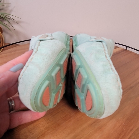 Cynthia Rowley Mint Green Suede Moccasin Driving Loafers Size 6.5 - Picture 11 of 17